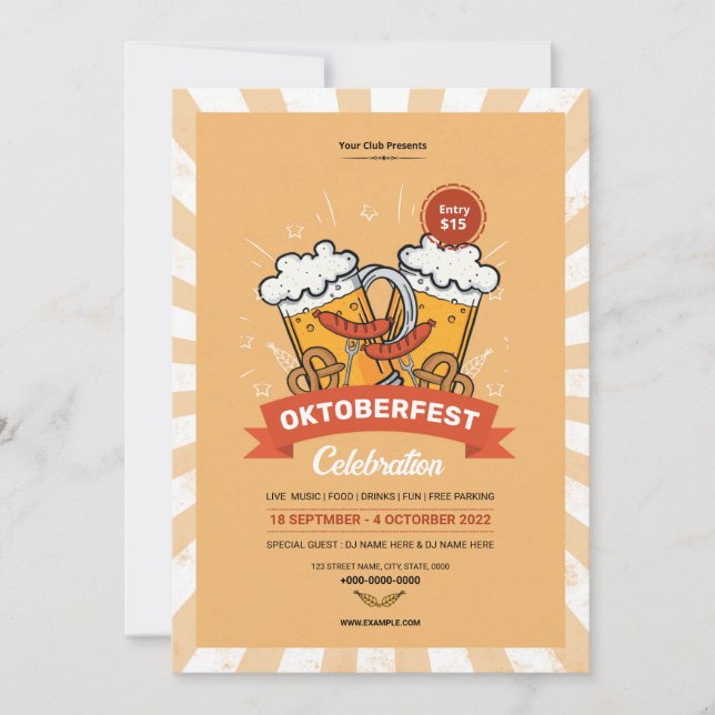 Circulaire de la fête de la bière / Invitation (Devant)