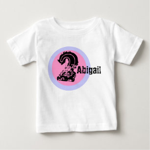 Circulaire Nom et âge 2e Tshirt d'anniversaire
