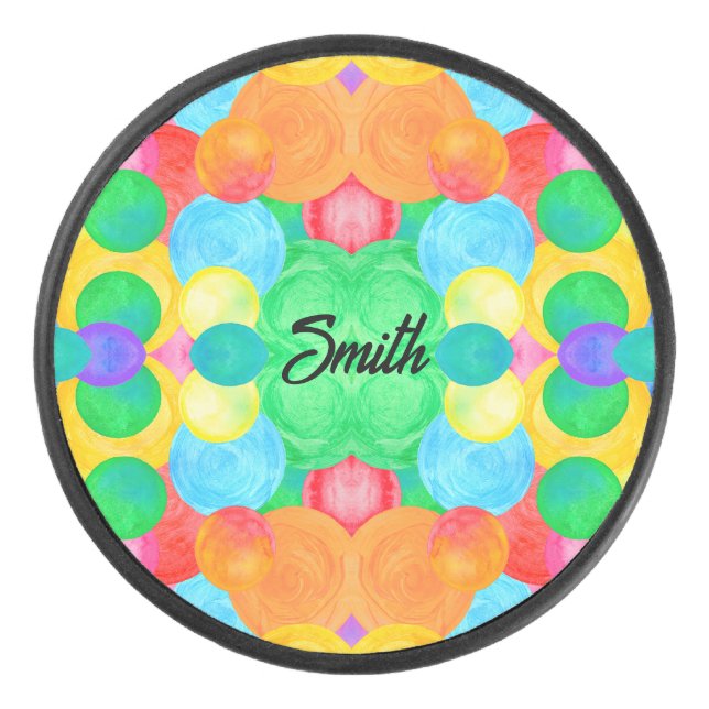 circular abstract art  hockey puck (Front)