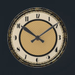 Circular Art Deco Style Smart Round Clock<br><div class="desc">Yet another very elegant Clock in the Art Deco Style that I created. Very Smart and elegant, this clock would suit most decors and would look smart on any of your rooms at home. Also it could be bought as a very nice gift for a wedding or new home. Select...</div>