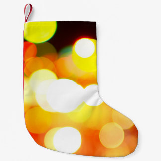 Circular Bokeh: Christmas Light Abstract Small Christmas Stocking