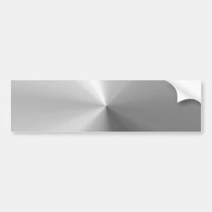 Circular Brushed Aluminum Textured Bumper Sticker
