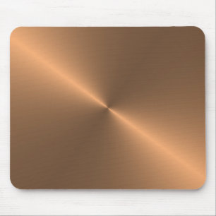 circular brushed copper mouse pad