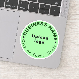 Circular Business Brand Texts on Light Green Vinyl