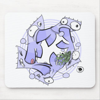 Circular Cannibalism Mouse Pad