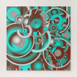 Circular Celestial Concentric Circles Jigsaw Puzzle