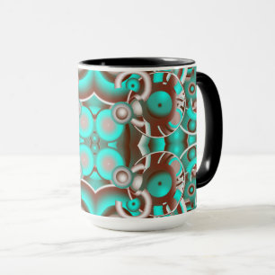 Circular Celestial Concentric Circles Pattern Mug