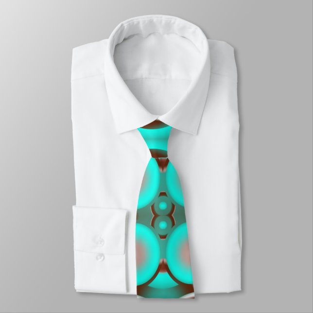 Circular Celestial Concentric Circles Pattern Tie (Tied)