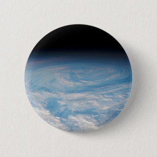 Circular Cloud Formation Over South Pacific Ocean. 2 Inch Round Button