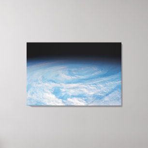 Circular Cloud Formation Over South Pacific Ocean. Canvas Print