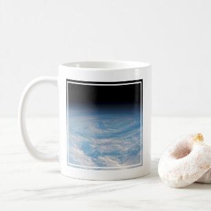 Circular Cloud Formation Over South Pacific Ocean. Coffee Mug