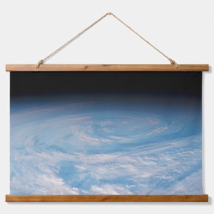 Circular Cloud Formation Over South Pacific Ocean. Hanging Tapestry
