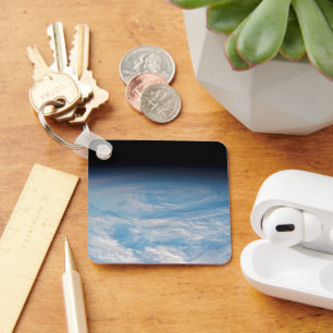 Circular Cloud Formation Over South Pacific Ocean. Keychain