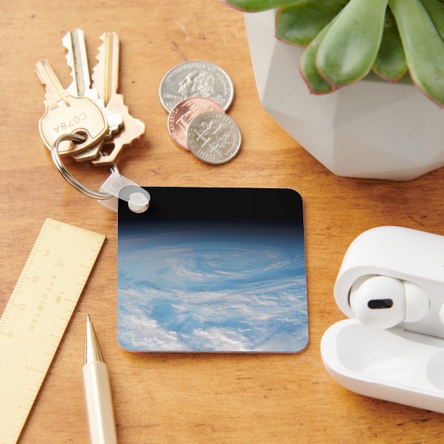 Circular Cloud Formation Over South Pacific Ocean. Keychain (Desk)