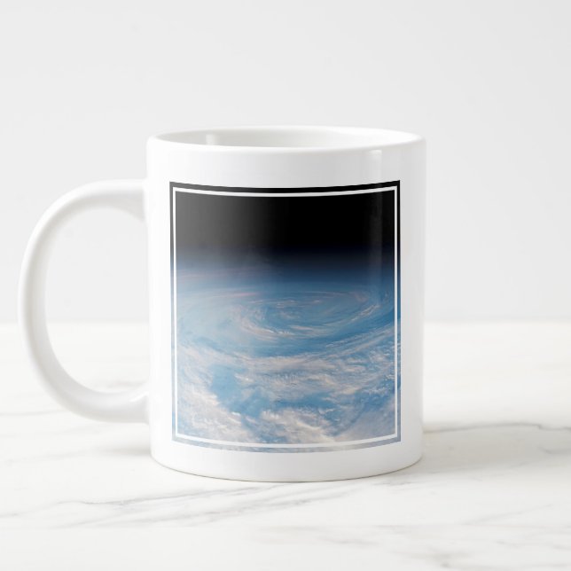 Circular Cloud Formation Over South Pacific Ocean. Large Coffee Mug (Left)