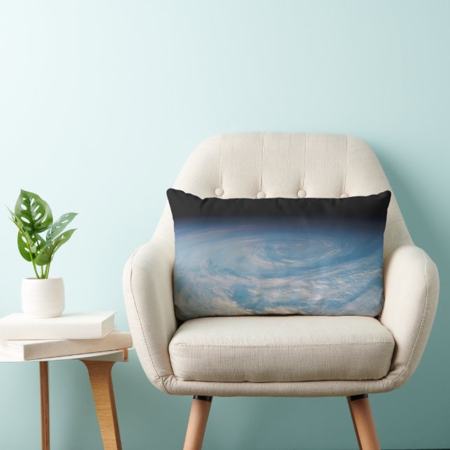 Circular Cloud Formation Over South Pacific Ocean. Lumbar Pillow (Chair)