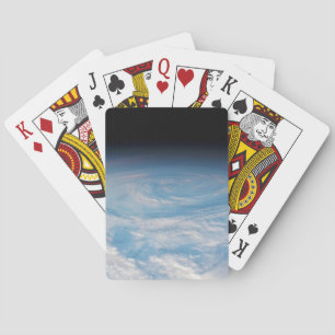 Circular Cloud Formation Over South Pacific Ocean. Playing Cards