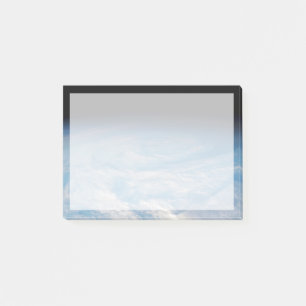 Circular Cloud Formation Over South Pacific Ocean. Post-it Notes