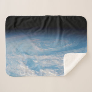 Circular Cloud Formation Over South Pacific Ocean. Sherpa Blanket