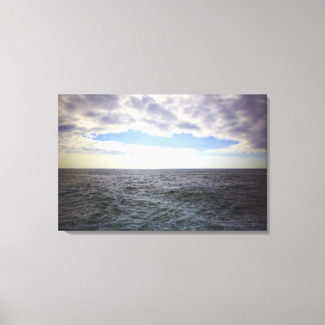 Circular Clouds over the Atlantic Ocean Canvas Print (Front)