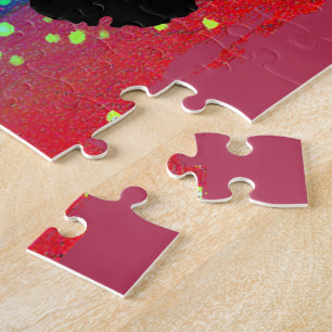 Circular Colorburst with Cheerleader Jigsaw Puzzle
