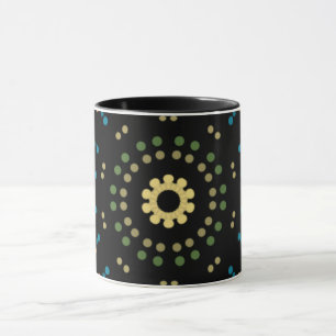 Circular Coloured Dots Combo Mug