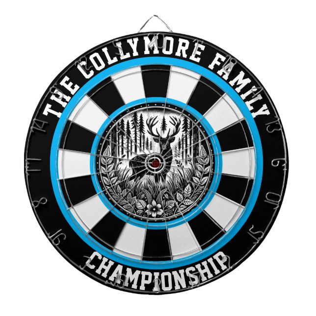 Circular Deer Bullseye Artwork Dartboard (Front)