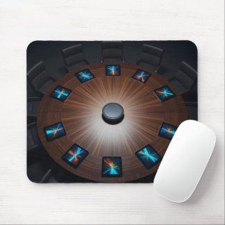 Circular Digital Meeting Mouse Pad