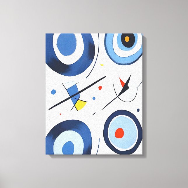 Circular Dimension Dance Abstract Canvas Print (Front)
