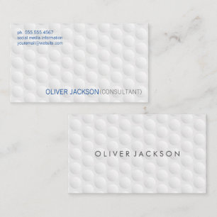 Circular Dimples Simple White Pattern Business Card