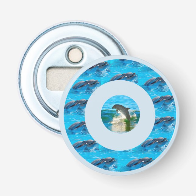 Circular Dolphin Pattern, Bottle Opener (Front)