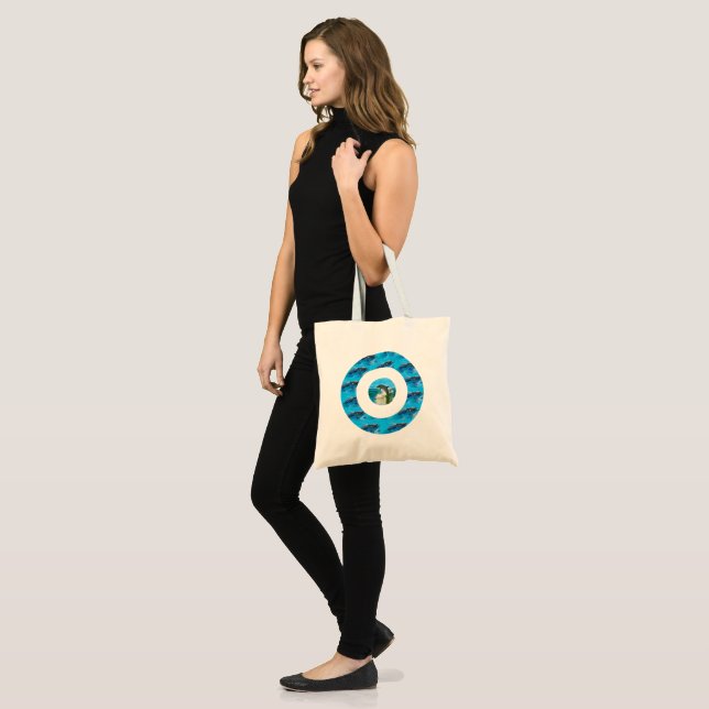 Circular Dolphin Pattern, Totebag Tote Bag (Front (Model))