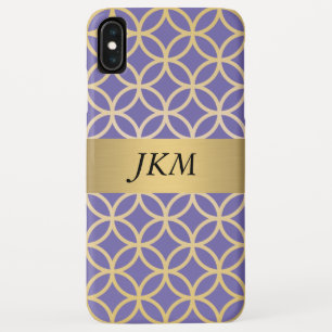 Circular Gold Purple Pattern iPhone XS Max Case