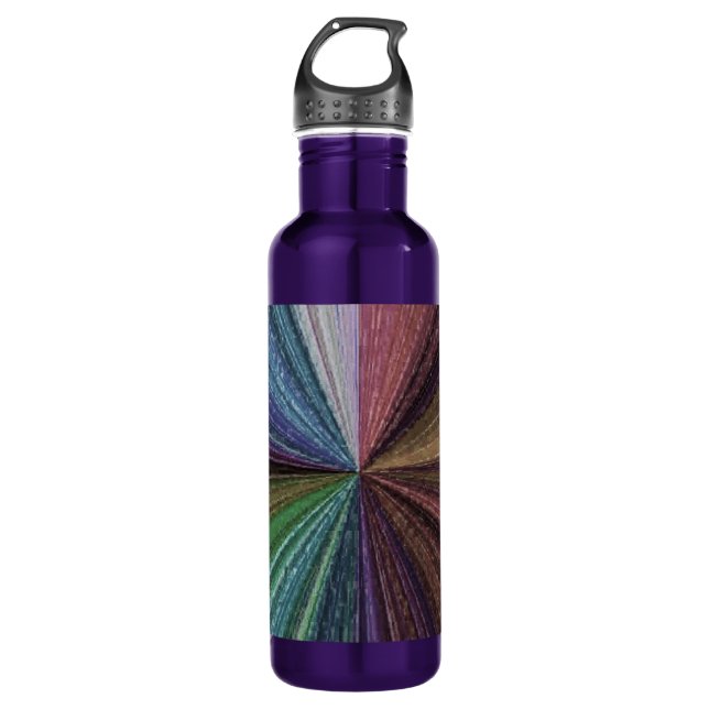 Circular Gradient Earthy Rainbow 710 Ml Water Bottle (Front)