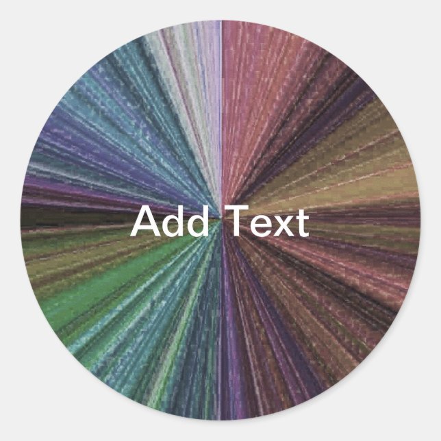 Circular Gradient Earthy Rainbow Classic Round Sticker (Front)