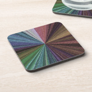 Circular Gradient Earthy Rainbow Coaster