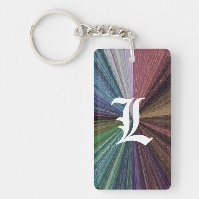 Circular Gradient Earthy Rainbow Keychain (Front)