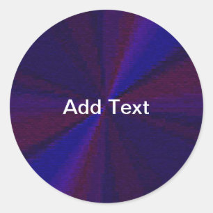 Circular Gradient Patchwork Blue to Purple Classic Round Sticker