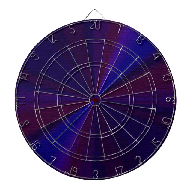 Circular Gradient Patchwork Blue to Purple Dartboard (Front)