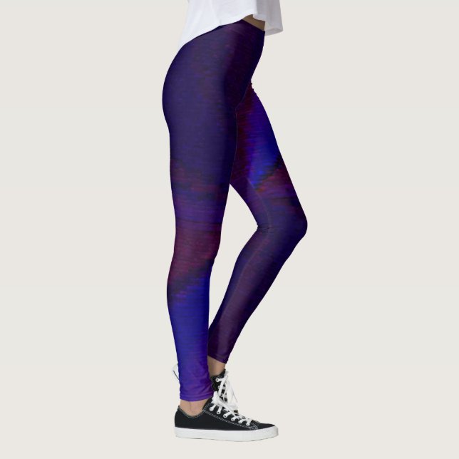 Circular Gradient Patchwork Blue to Purple Leggings (Right)