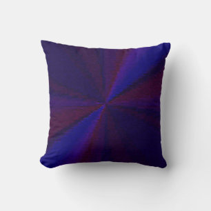 Circular Gradient Patchwork Blue to Purple Throw Pillow