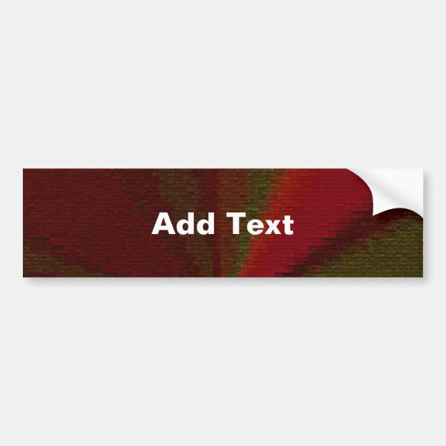 Circular Gradient Patchwork Red to Green Bumper Sticker (Front)