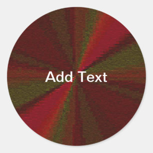 Circular Gradient Patchwork Red to Green Classic Round Sticker
