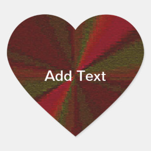 Circular Gradient Patchwork Red to Green Heart Sticker