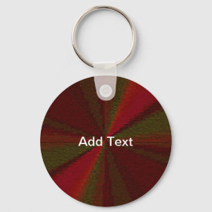 Circular Gradient Patchwork Red to Green Keychain
