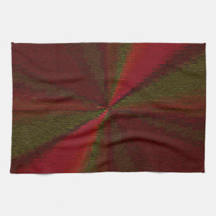 Circular Gradient Patchwork Red to Green Kitchen Towel