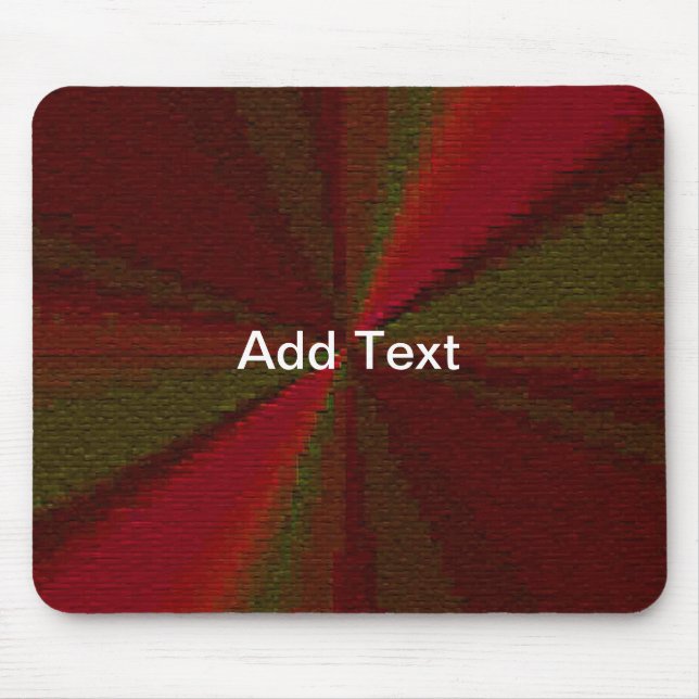 Circular Gradient Patchwork Red to Green Mouse Pad (Front)