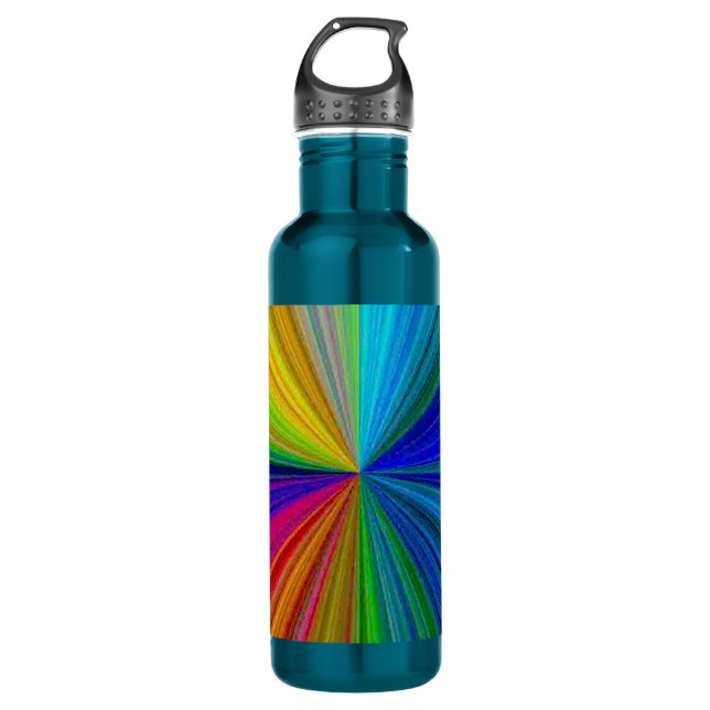 Circular Gradient Rainbow 710 Ml Water Bottle (Front)