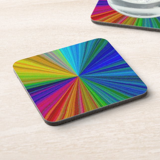 Circular Gradient Rainbow Coaster (Left Side)