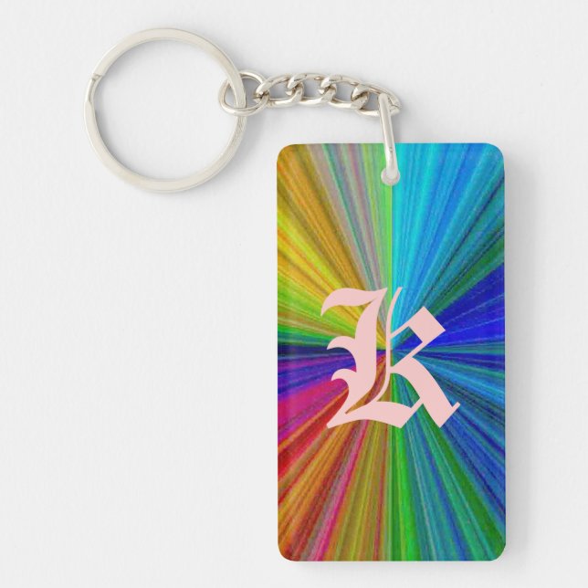 Circular Gradient Rainbow Keychain (Front)